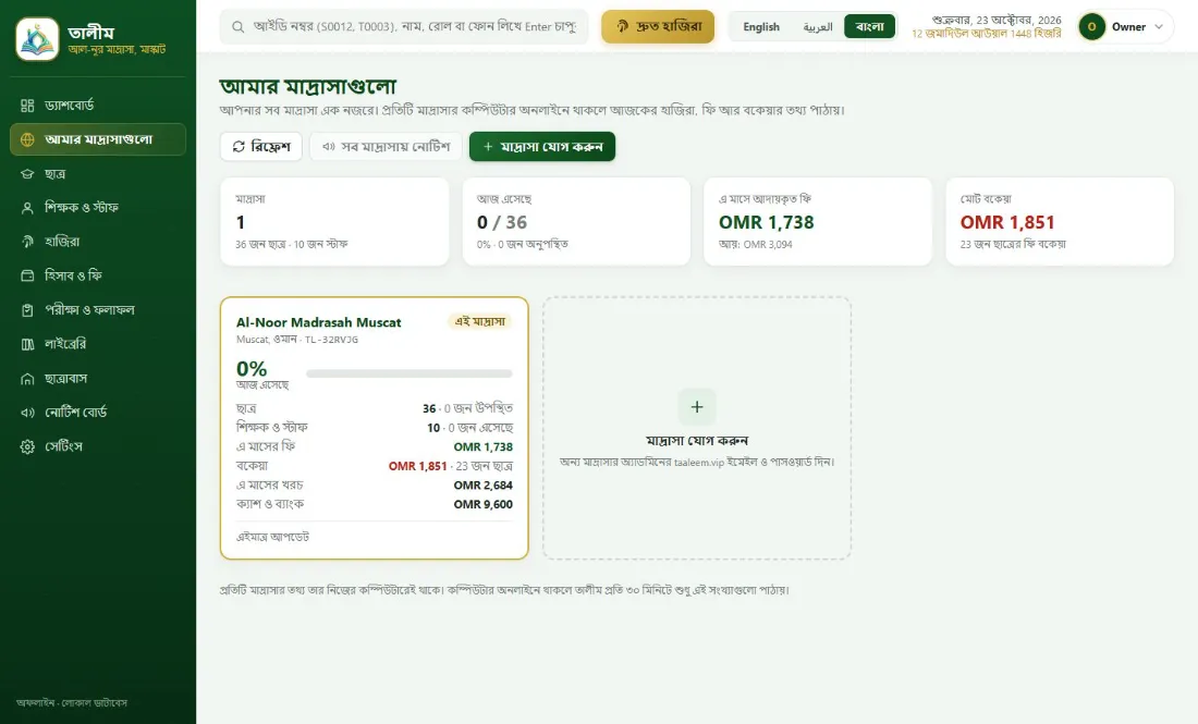 আপনার সব মাদ্রাসা এক পেজে